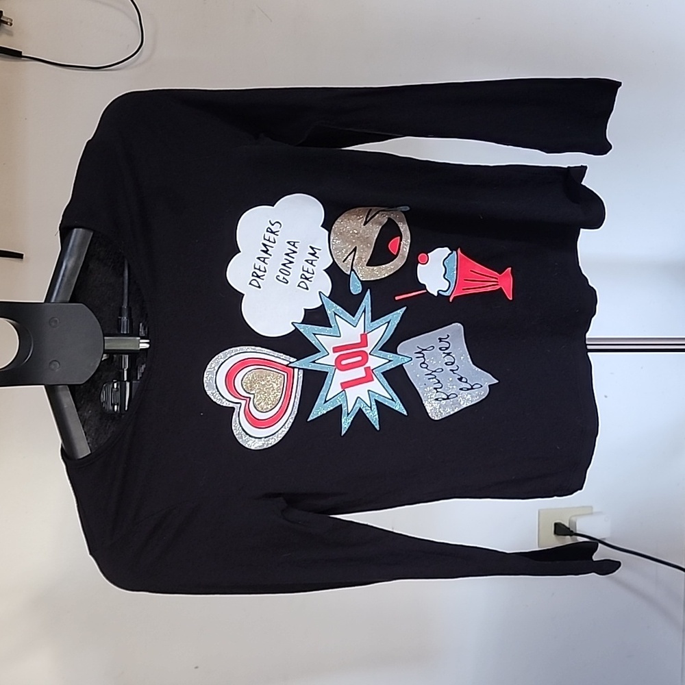 Total Girl Longsleeve T-shirt,  Color Black,  Size XL(18 1/2)
